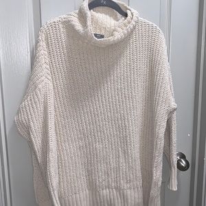Cream Cowl Neck Oversized Sweater